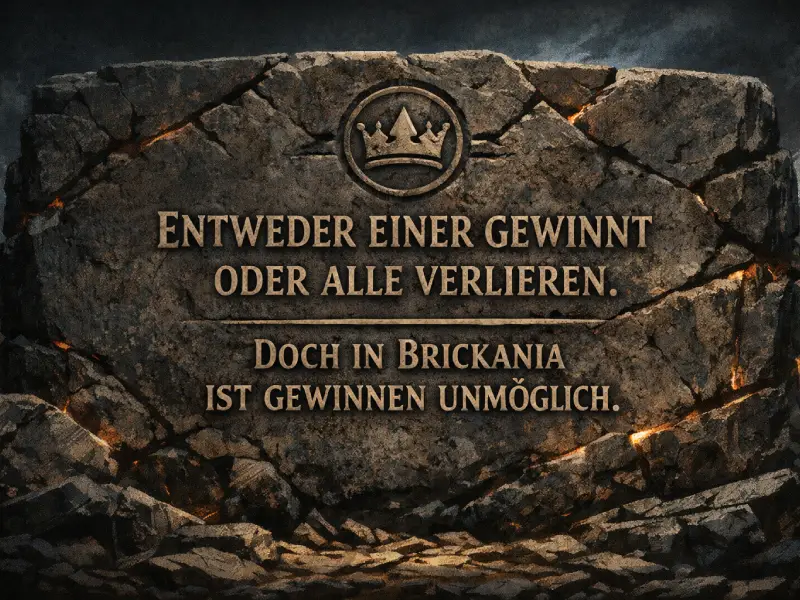 Brickania - Entweder einer gewinnt – oder alle verlieren. Doch in Brickania ist Gewinnen unmöglich.