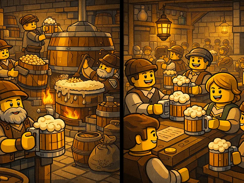 Die Große Brauzunft von Brickania - Biere in Tavernen