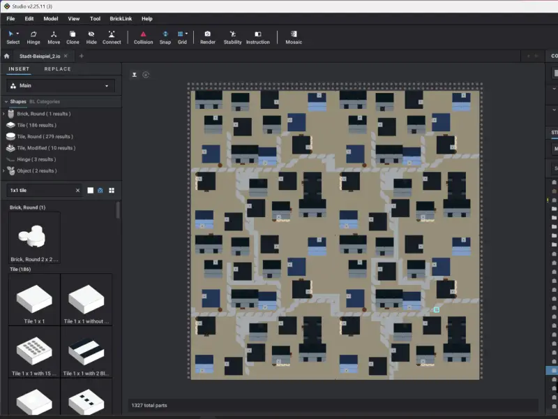Brickania Städte Bau in LEGO BrickLink Studio