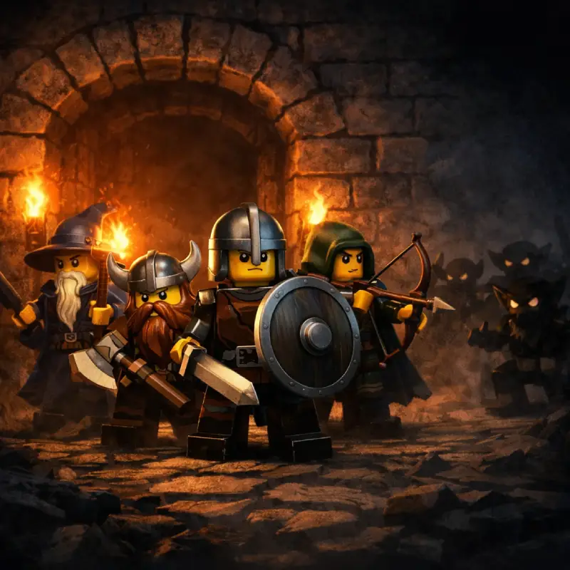 Brickania Spielsysteme: BrickQuest a LEGO Dungeon Crawler Brettspiel