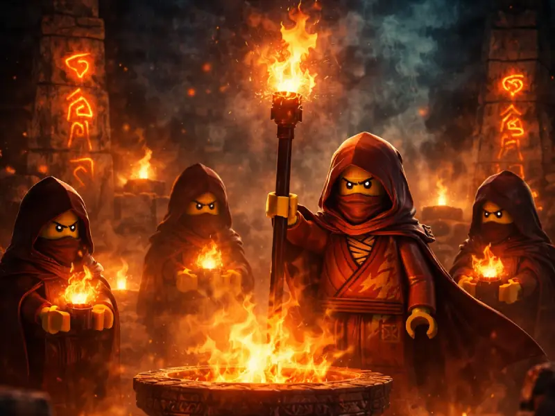 Brickania: Der Kult der Flamme - dunkles Feuer-Ritual im Tempel