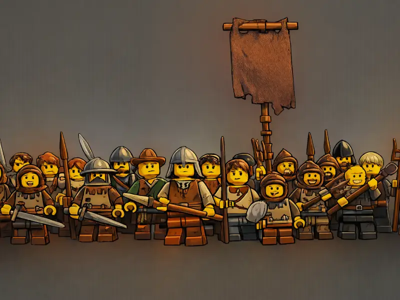 Die Bauerarmee ist in Brickania: Krieg um die Krone keine Eliteeinheit. Die Bauerarmee ist in Brickania: Krieg um die Krone keine Eliteeinheit.