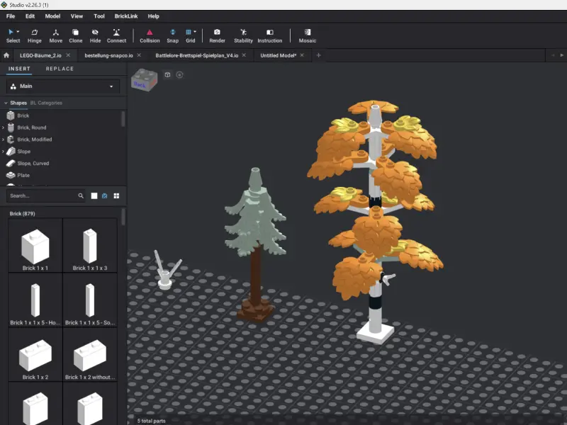 Brickania: Krieg um die Krone - Hexfelder als Grundlage des Schlachtfeldes in Bricklink Studio