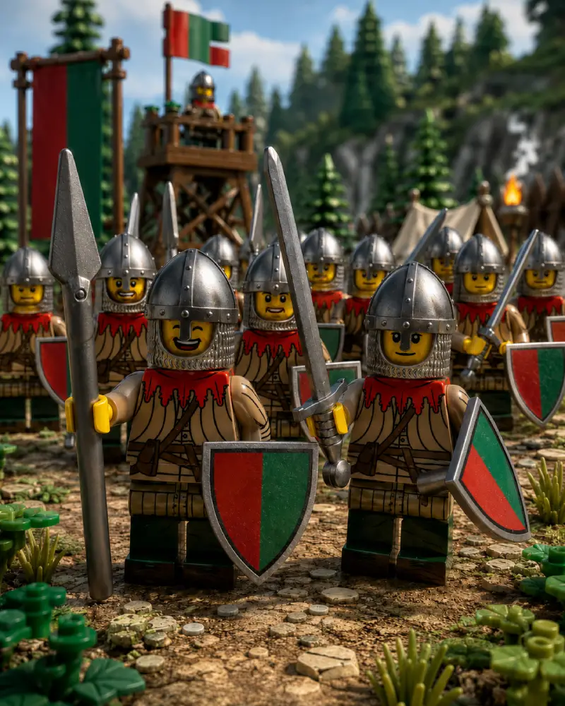 Custom Minifiguren: Rotbraun-grüne Grenztruppen
