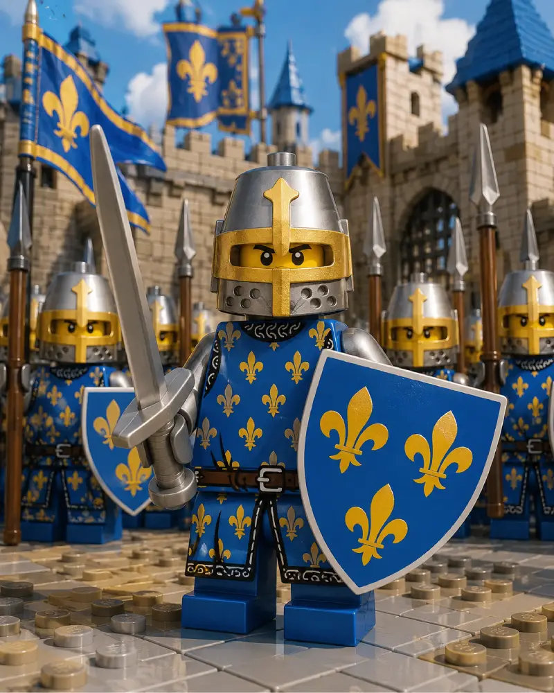 LEGO Blaue Lilienritter Blaue Lilienritter (Frankreichs verbunden und wurde besonders durch französische Königshäuser und die Bourbon-Dynastie geprägt)