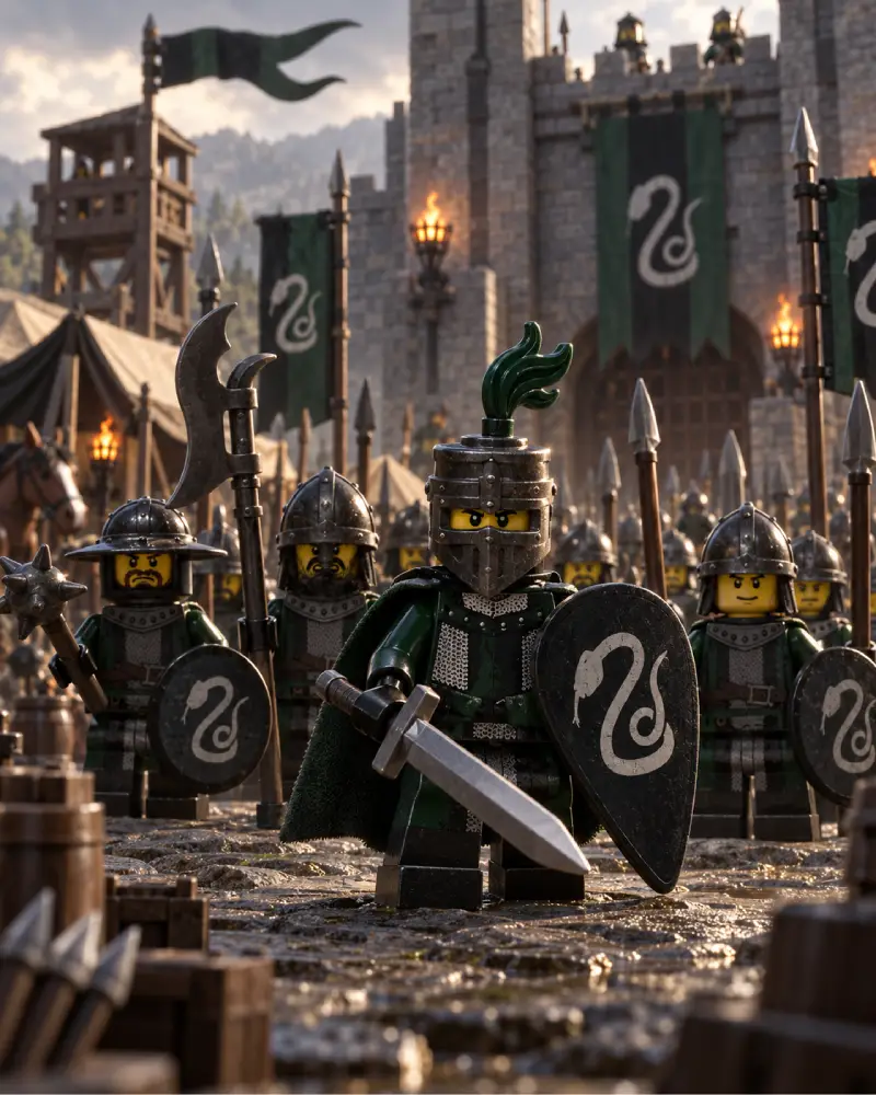 LEGO Harry Potter dunkel grün Slytherin Schlangeritter LEGO Dunkelgrüne Schlangenritter (LEGO dunkel grün Slytherin Schlange Harry Potter)