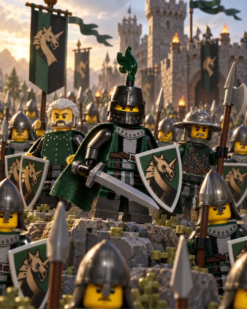 LEGO Grün-Schwarze Einhornritter (aus der LEGO Knights‘ Kingdom II) LEGO Grün-Schwarze Einhornritter (aus der LEGO Knights' Kingdom II)