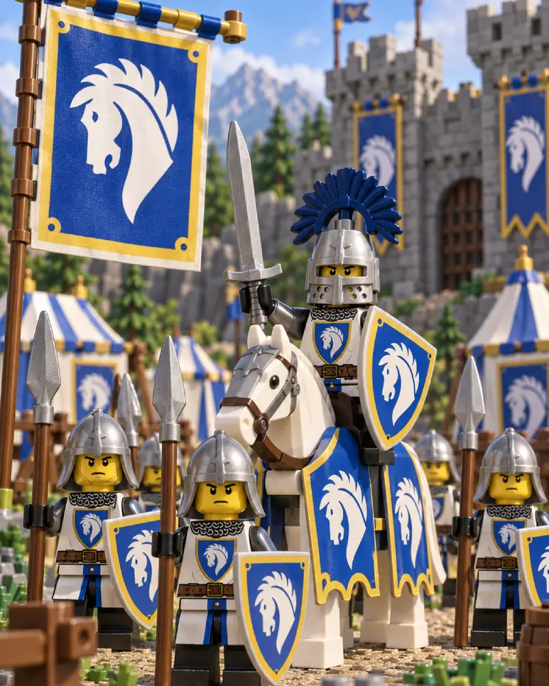 LEGO Blau-Weiße Pegasus Ritter